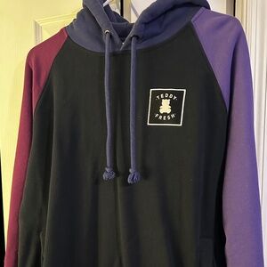 Teddy Fresh Colorblock Pullover - XL Purple/Maroon/Navy